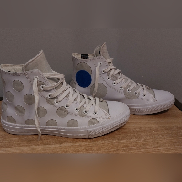 RARE CTAS II White High Top Polka Dot Control Climate womens 11 mens 9 - Picture 7 of 9
